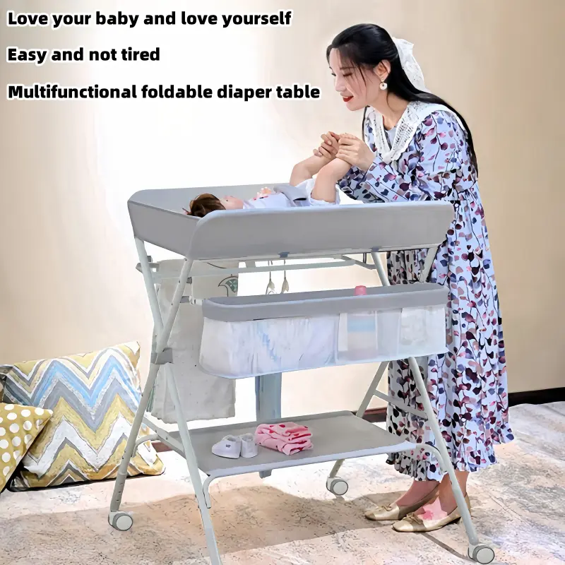 SG Foldable Diaper Changing Station Table - Gray