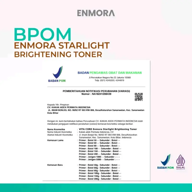Enmora Starlight Series 3 in 1 - Brightening Facial Wash, Toner, dan Serum - Mengencangkan, Mencerahkan, Membersihkan, Aging, Pelembab, Muka 6