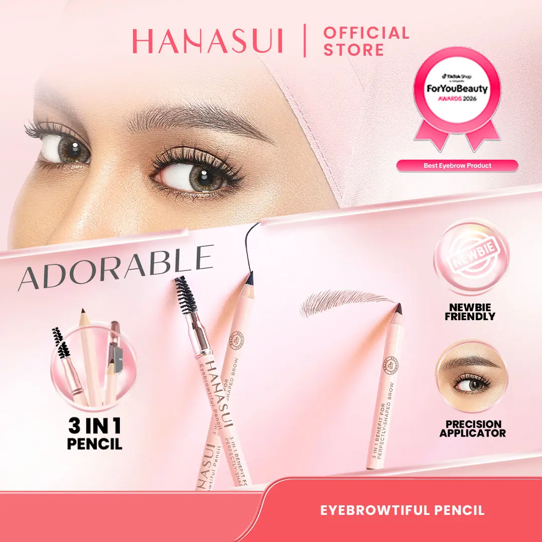 HANASUI Eyebrowtiful Pencil - 3 In 1 Eyebrow Pencil Waterproof 3 Varian Longlasting and Natural Look