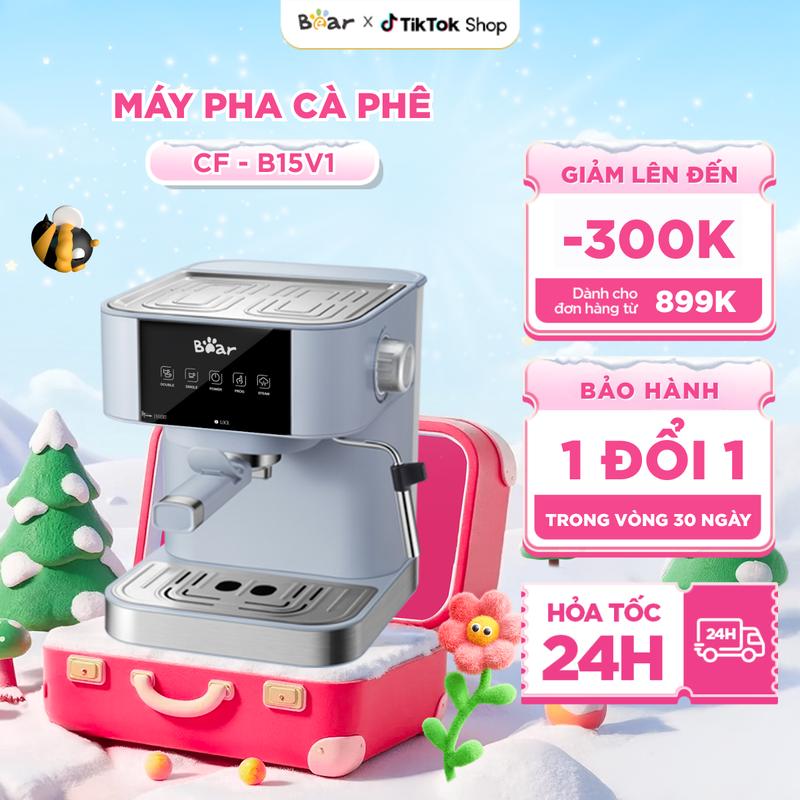   Ưu Đãi Sốc  Máy Pha Cà Phê Tự Động BEAR Máy Pha Cafe Espresso Máy Pha Cà Phê Gia Đình Văn Phòng CF-B15V1 