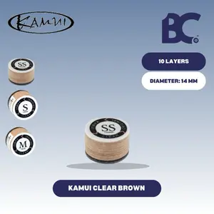 Kamui Brown Clear - Super Soft Tip - Billiard Stick Biliar Original Japan Asli