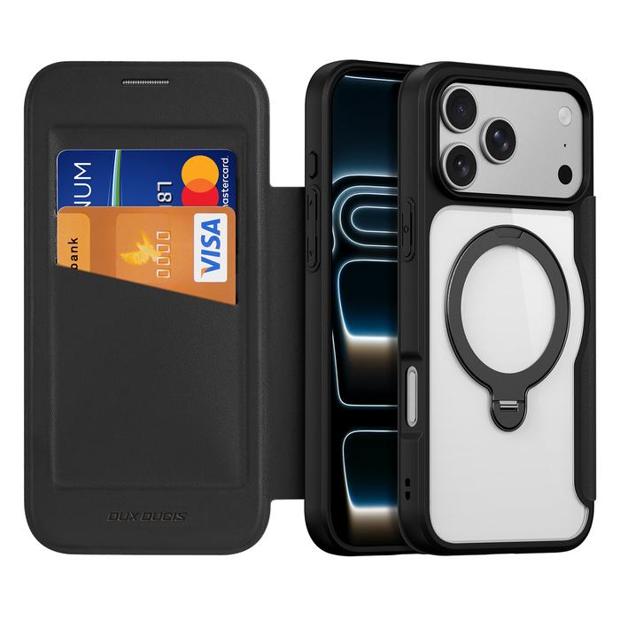 Gambar DUX DUCIS Flip Cover Case iPhone 17 Pro Max SKIN X Pro Magsafe iPhone 17 Pro Magnetic Stand 360 Case iPhone Air - BLACK, IPHONE 17 dari Allforgadget Kota Administrasi Jakarta Utara Tokopedia