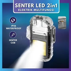 Senter LED Mini 2in1 COB USB Cas 220 Lumens Multifungsi Waterproof IP56 Portable