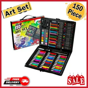 [150 Pcs] Pensil Warna Art Set Full Crayon Anak Alat Seni Lukis Gambar