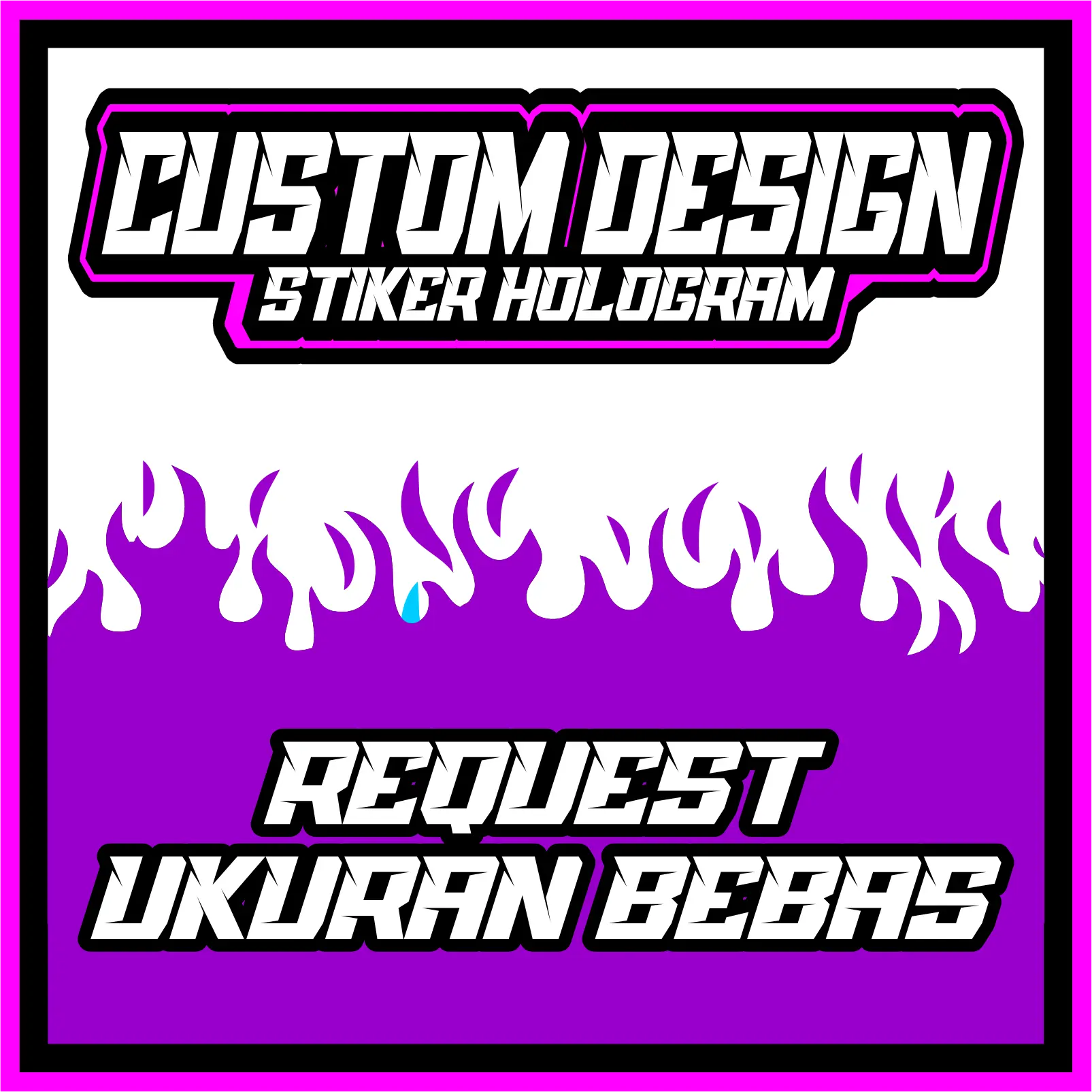 DESIGN STIKER HOLOGRAM 1 LEMBAR UKURAN 40 CM X 120 CM + FILE MENTAH