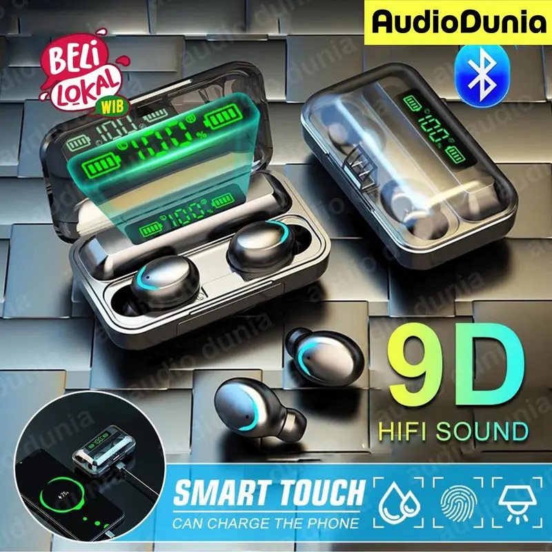 Headset Bluetooth Earphone Earpiece Wireless I9S White Series