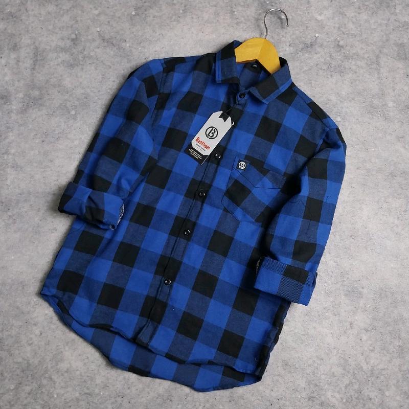 Kemeja Flanel Anak Lengan Panjang Cowok Cewek Umur 6-13 Tahun Motif Kotak Kotak Bestsseller Fashion 4