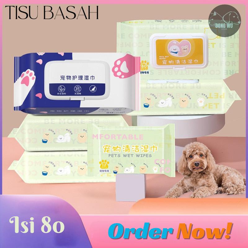 DONGWU Pet Wet Wipes Tissue Basah Anabul Untuk Anjing Dan Kucing 1