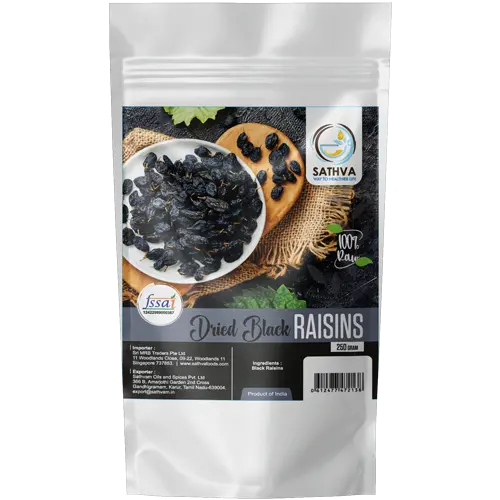 Sathva Dried Black Raisin 250g Snack Dry