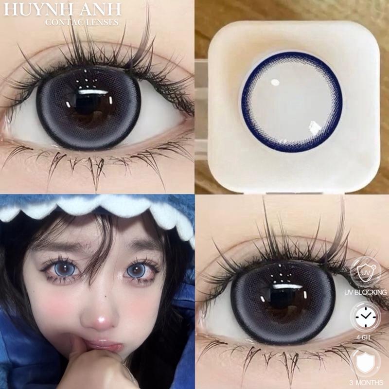  Lens Mắt Kính Áp Tròng xanh blue ngọc trai holy blue Dia 14.5mm Gdia 14.2mm  Giá 1 Đôi + Kèm Khay Dụng Cụ  
