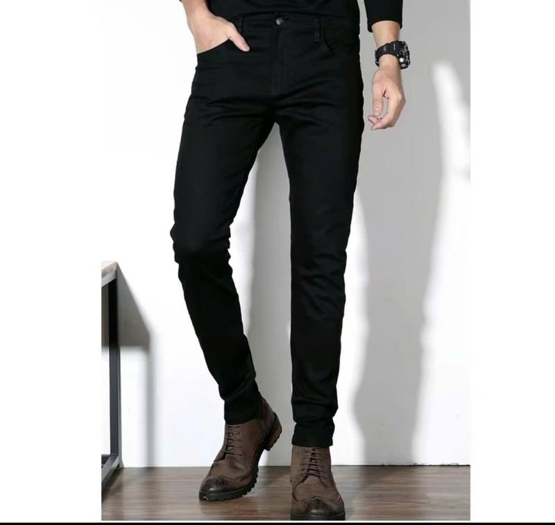 Quần jean dài vải cotton co giản 4 chiều,quần bò nam màu đen trơn vải jean đả qua sử lý không bai màu EP20