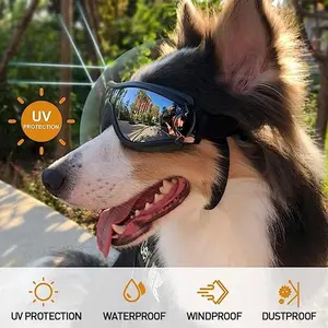 Outdoor Sport Goggles Pet Goggles Dog Specs Kacamata Anjing Outdoor Trendy Sunglasses Mirror Foldable Anti-UV Pet Dog Sunglasses