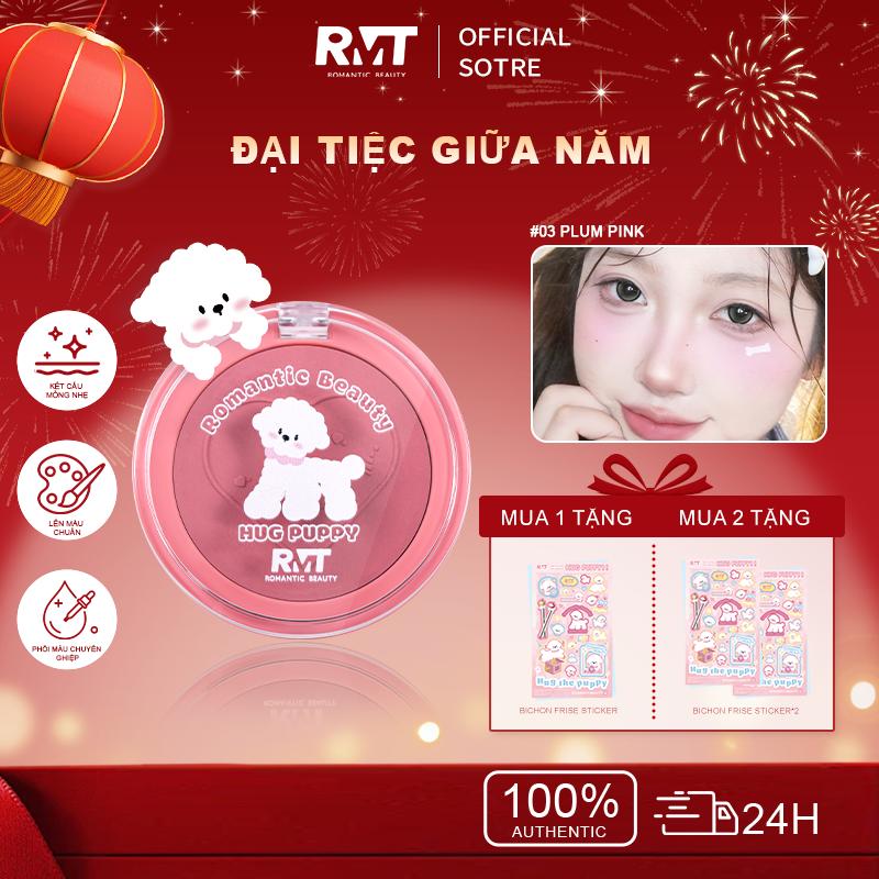 【Mua 1 Được 2 Romantic Beauty Phấn Má Hồng Đơn Màu Bichon Tạo Khối Tự Nhiên Lì Làm Sáng Da Màu Hot Trend