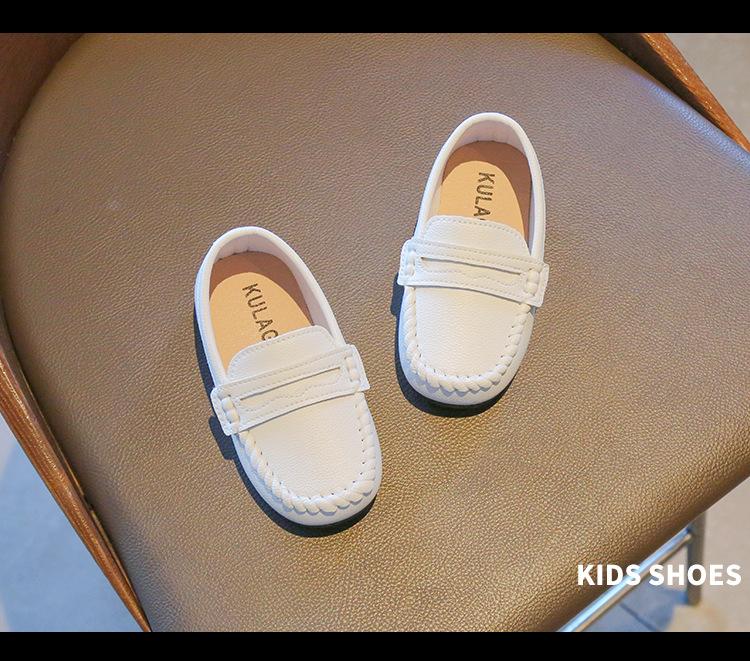 Product Introduction of Children Boys Leather Shoes 2024 Spring and Autumn Simple Slip-on Round-toe School Shoes Loafers Flats Moccasins Classic Formal 17