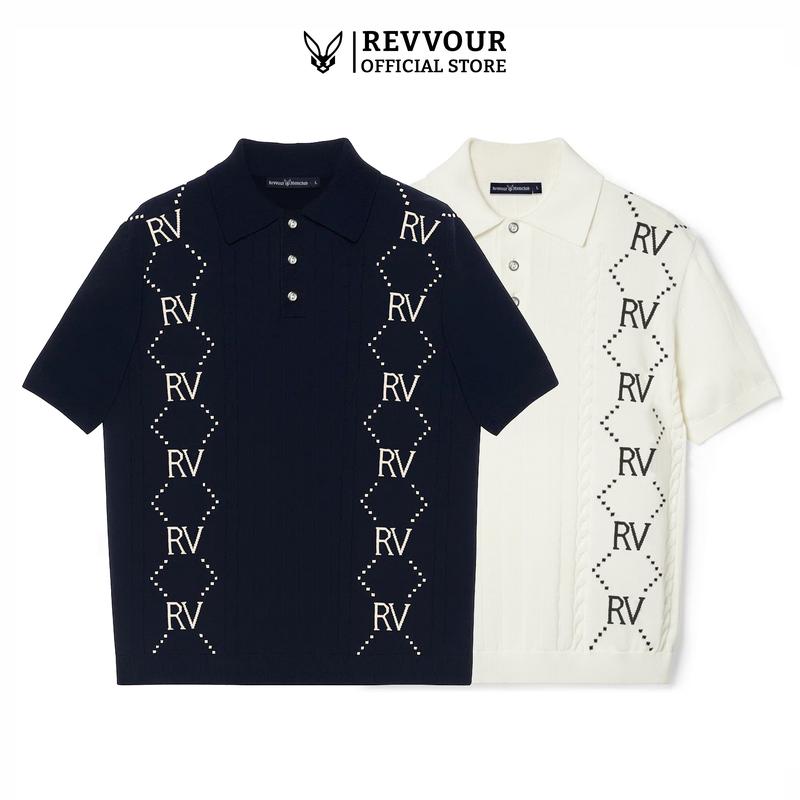  Áo Polo Subtle RV Knit Cotton Shirt Co Giãn 4 Chiều Form Regular - REVVOUR Menswear áo  len dệt kim Kem Ngắn Tay 