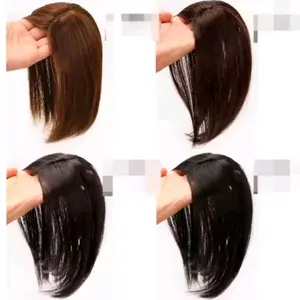 Toupee Wanita Rambut Pendek Tanpa Poni Rambut Panjang 35 Cm Penutup Botak Wanita Penutup Uban Wanita Wig Tipis Penebal Rambut Wanita