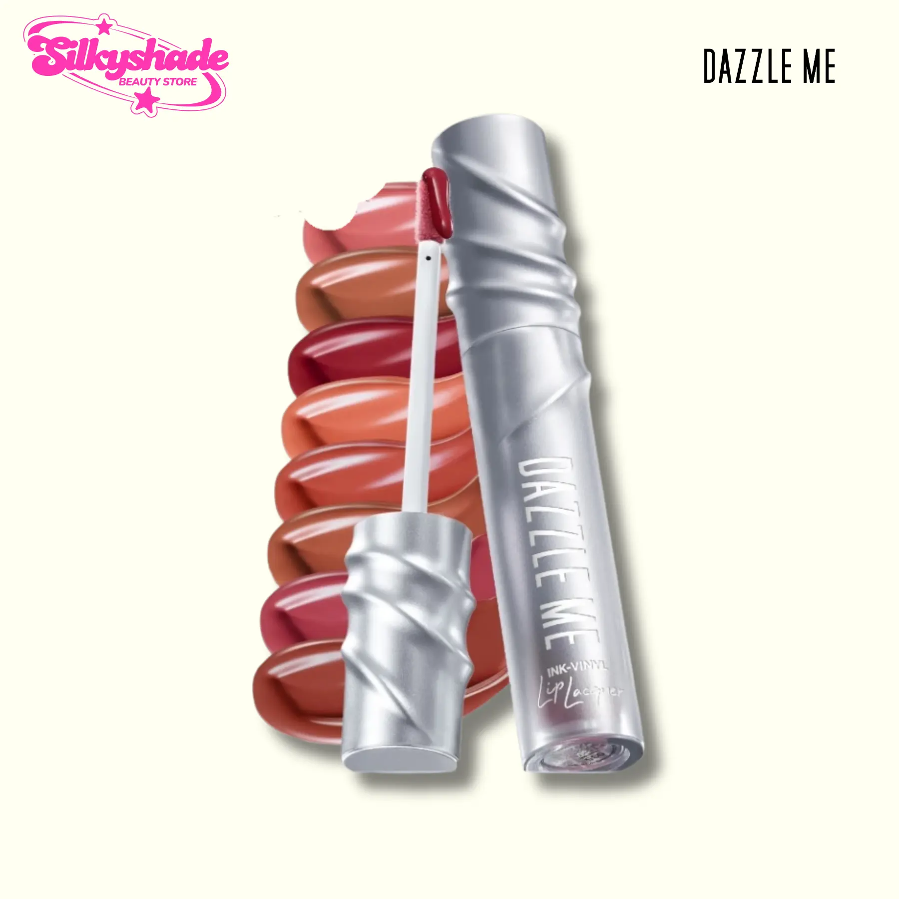BEST SELLER DAZZLE ME Ink-Vinyl Lip Lacquer Berry Tahan Lama 16 Jam Glossy Transferproof Waterproof Anti Luntur Glaze Lipstick Liptint