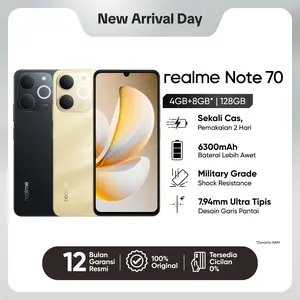[LIVE EXCLUSIVE] realme Note 70 4GB+8GB*|128GB | Titan Battery 6300mAh | Shock Resistance Military Grade | Ultra Slim Design
