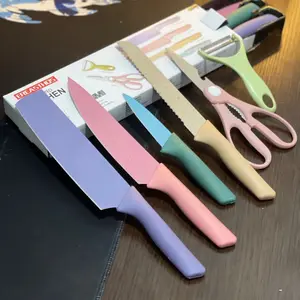 Pisau dapur 6in1/ pisau dapur sultan / pisau dapur jerami Kitchenware Knife Polypropylene Rust-Proof