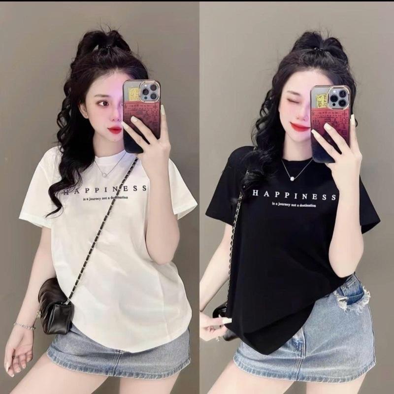  Mã 02 - Áo Thun  Thái Form   40-80kg  Nữ Women Top Cổ Tròn 