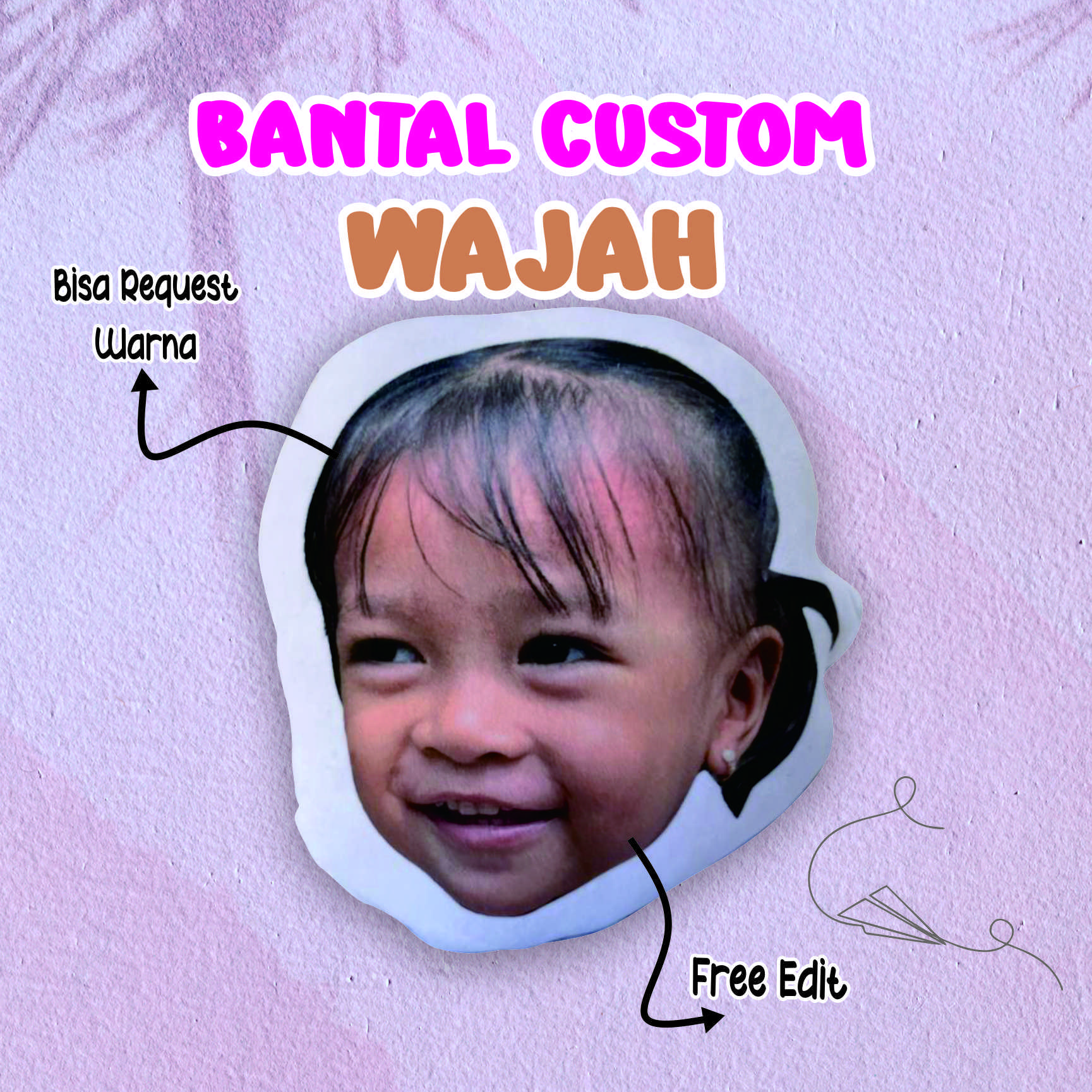 BantaL Custom Wajah // Bantal Bentuk Wajah // Bantal Custom Lucu