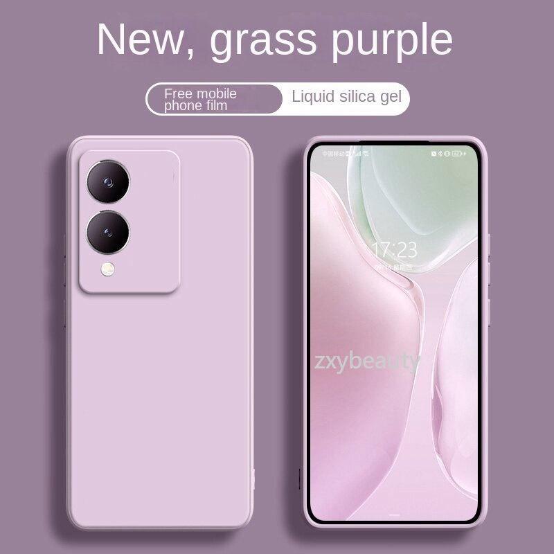 For VIVO Y17S 2023 Casing Phone Case Liquid Silicone Rubber Square Soft Case For VIVOY17S Y17 S 4G 5G Soft TPU protection cases Back Cover 4