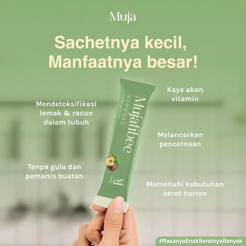 Mujafibee by Mulan Jameela Minuman Serbuk Rasa Plum - 1 Box (10 Sachet) 3