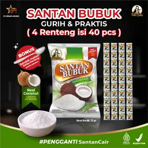 [SANTAN BUBUK 4 RENTENG] Hadiah Sendok Makan Santan Bubuk Putri Cinta Halal BPOM Kemasan 13 Gram ISI 40 PCS (4 RENTENG)