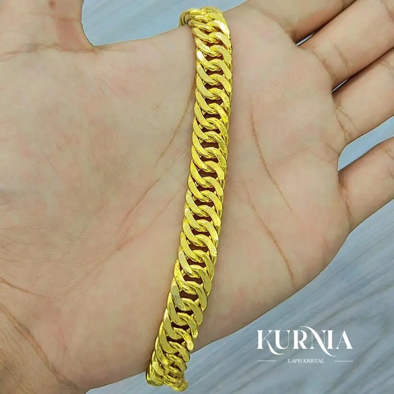 Gelang Model Lipan Motif Susun Double Perhiasan Lapis Kristal Bracelets - Kurnia Lapis Kristal gelangrantai gelang  lipan gelang  lipan  terbaru sisik 3
