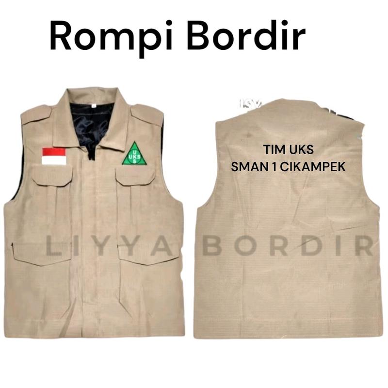Rompi Bordir Tim UKS Rompi Tim Kesehatan Sekolah Bahan Ripstop - Shop ...