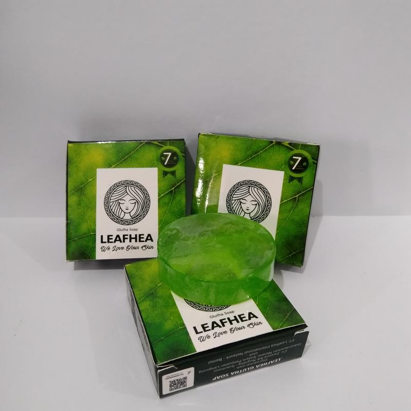 PAKET 3 PCS SABUN LEAFHEA KEMASAN BENING - GLUTHA SOAP LEAFHEA 0