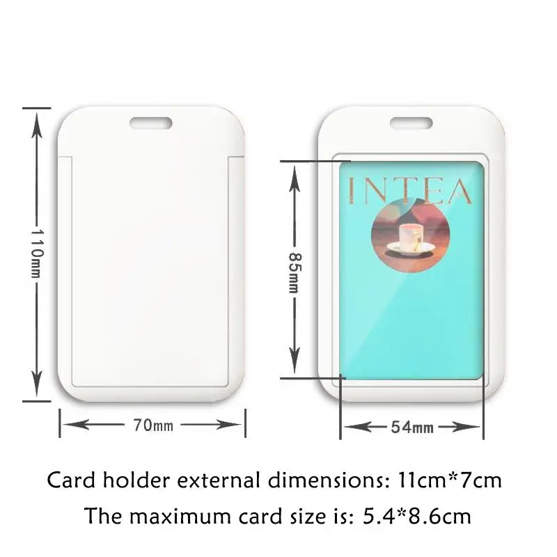 Cat Shape Card Cover Couple Card Case Dành cho sinh viên Thẻ trường học Thẻ ăn uống Xe buýt Thẻ bảo vệ với dòng dài 7