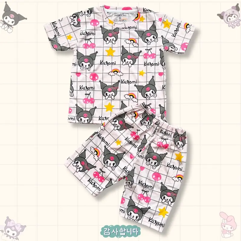 SETELAN FULLPRINT ANAK CEWEK CHIBI BAJU ANAK CEWEK SETELAN ANAK PEREMPUAN 2