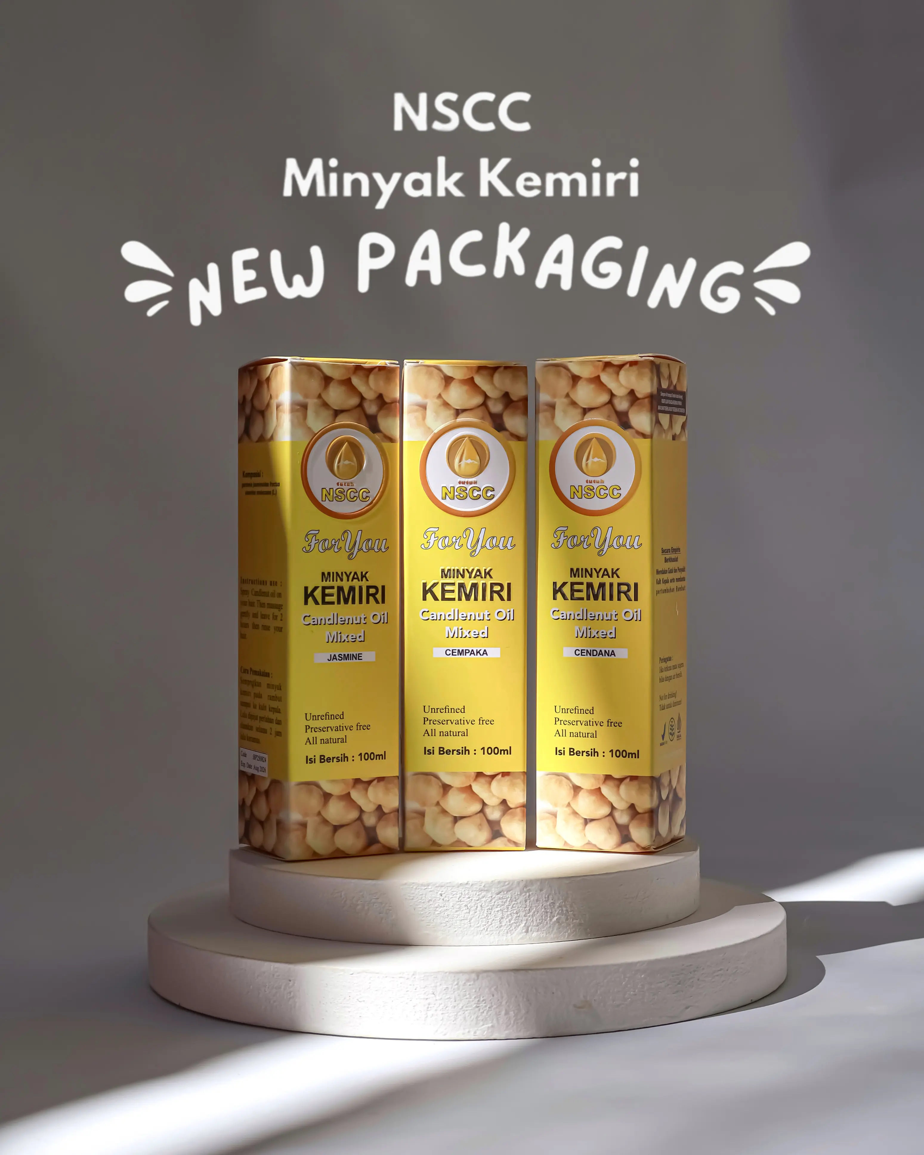 NSC Minyak kemiri  100 ML AROMA  CENDANA minyak untuk rambut  spray penumbuh rambut dan pencegah kerontokan Organik  Bunga Kering
