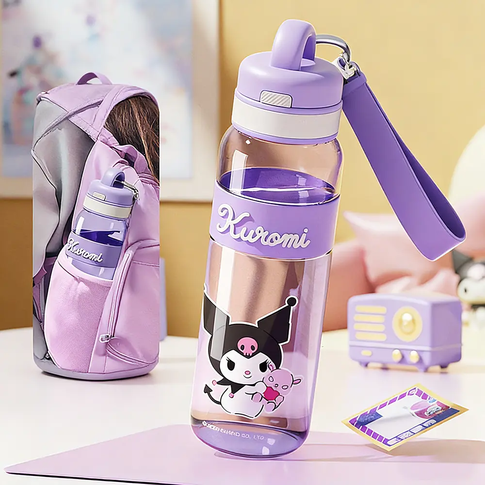Botol Minum Gratis Stiker dan Gantungan SEDOT Bpa Tritan BPA FREE Anti Tumpah MELODY KUROMI CINNAMOROLL 700ml