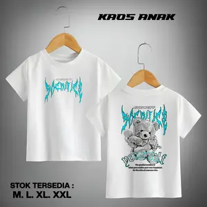 Kaos Distro ANAK Cotton Combed 24s Motif Bear Panah Baju Kaos Atasan anak keren Sablon Digital DTf Bahan Halus Kuat Tidak Luntur