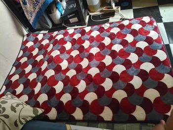 Product Review of [Arizona CarpetxTMG] 95x140cm Cosmo Love Karpet Busa Malaysia Motif Minimalis untuk Ruang Keluarga Anti Licin (NO FREE KESET) from D**g 1