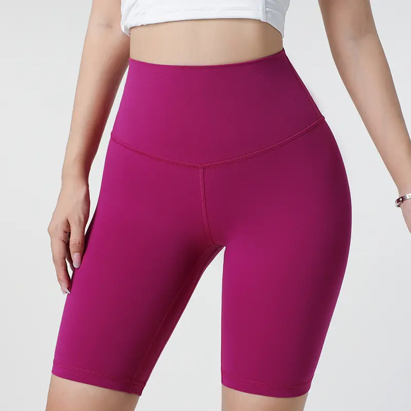 Fitness trousers female summer thin peach lift buttocks tight high waist speed dry five shorts running sports suit yoga clothing