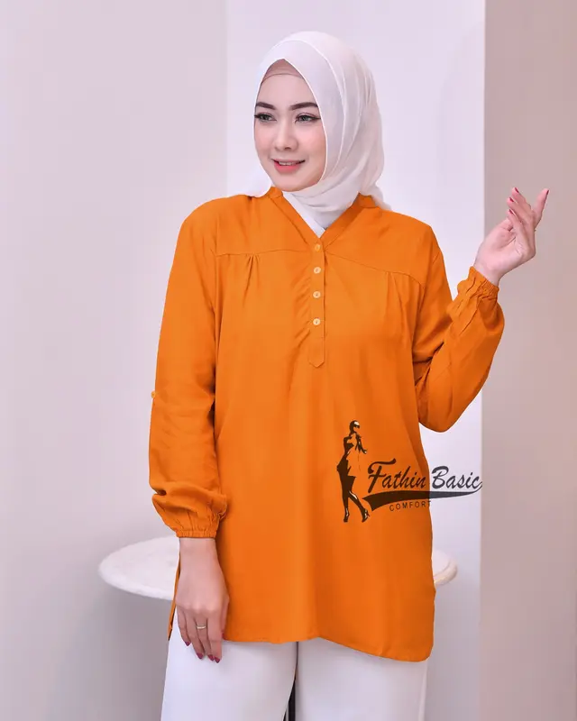 blouse polos hitam Atasan wanita Rayon Busui Friendly Baju oversize 4