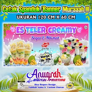 Spanduk Banner Es Teler Ukuran 120 cm x 60 cm