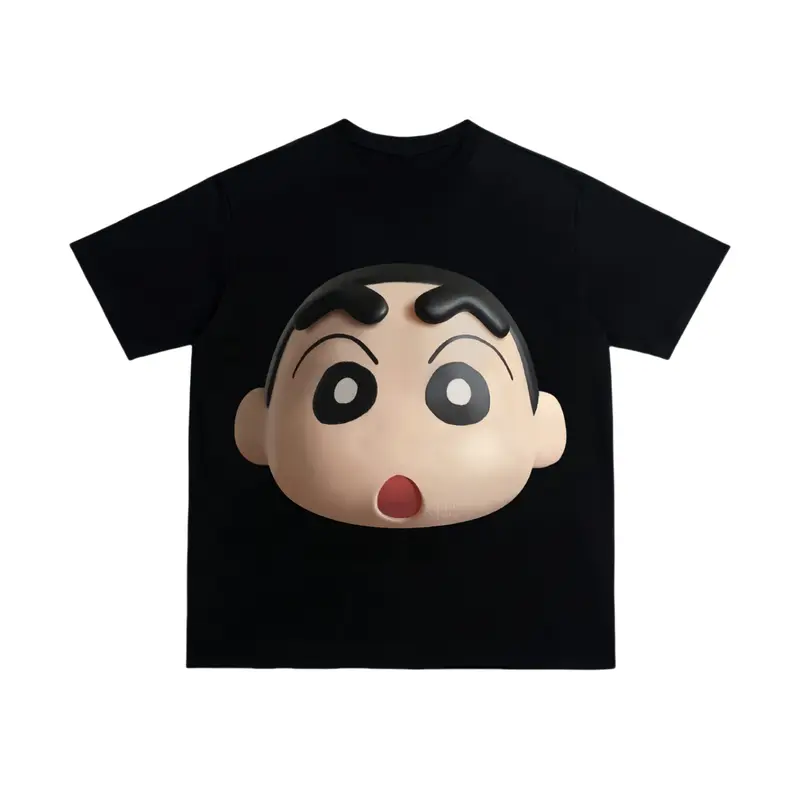 Baju Distro Streetwear Fashion Street Pria dan Wanita Hitam Katun Lembut Berkualitas Tinggi 0