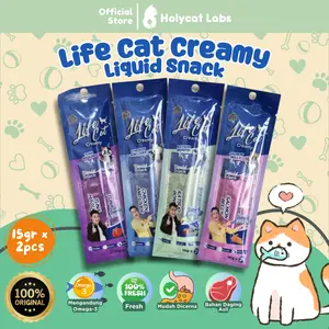 Holycatlabs Snack Creamy Kesukaan Anabul LIFE CAT CREAMY 15 GR 2pcs