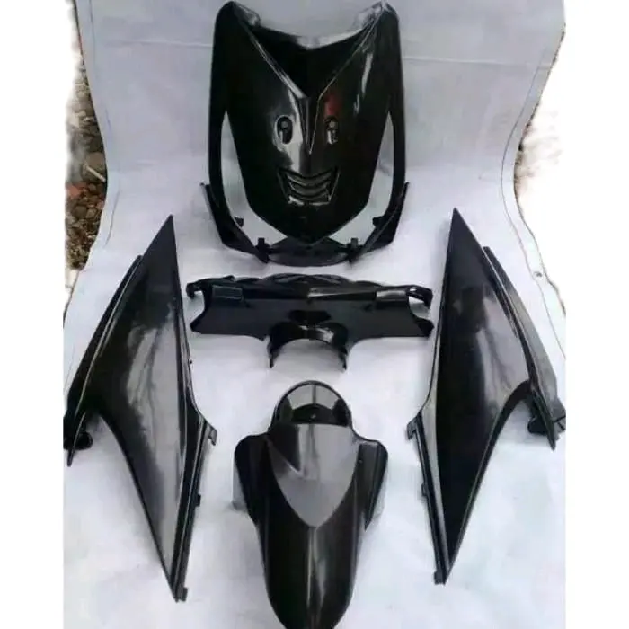 Fullset Cover Body Halus + Striping Beat Karbu Hitam untuk Sepeda Motor Motorcycle 2