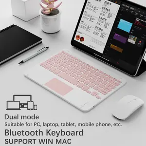 Keyboard  Wireless Bluetooth Touchpad Untuk Tablet Android / Ipad / Pc / Samsung Tab