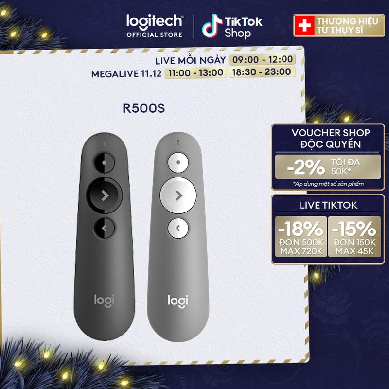  Bút trình chiếu laser LOGITECH R500s - Bluetooth USB Các nút bấm giảm ồn 
