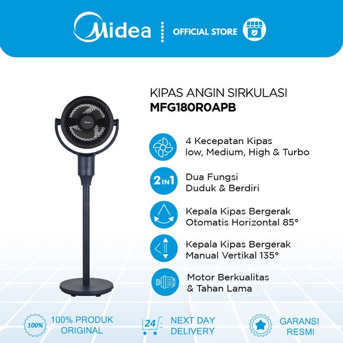 Gambar MIDEA Kipas Sirkulasi / Circulation Fan MFG180R0APB - Adjustable Height and Aroma Diffuser dari Midea Electronics Indonesia Kota Administrasi Jakarta Utara Tokopedia