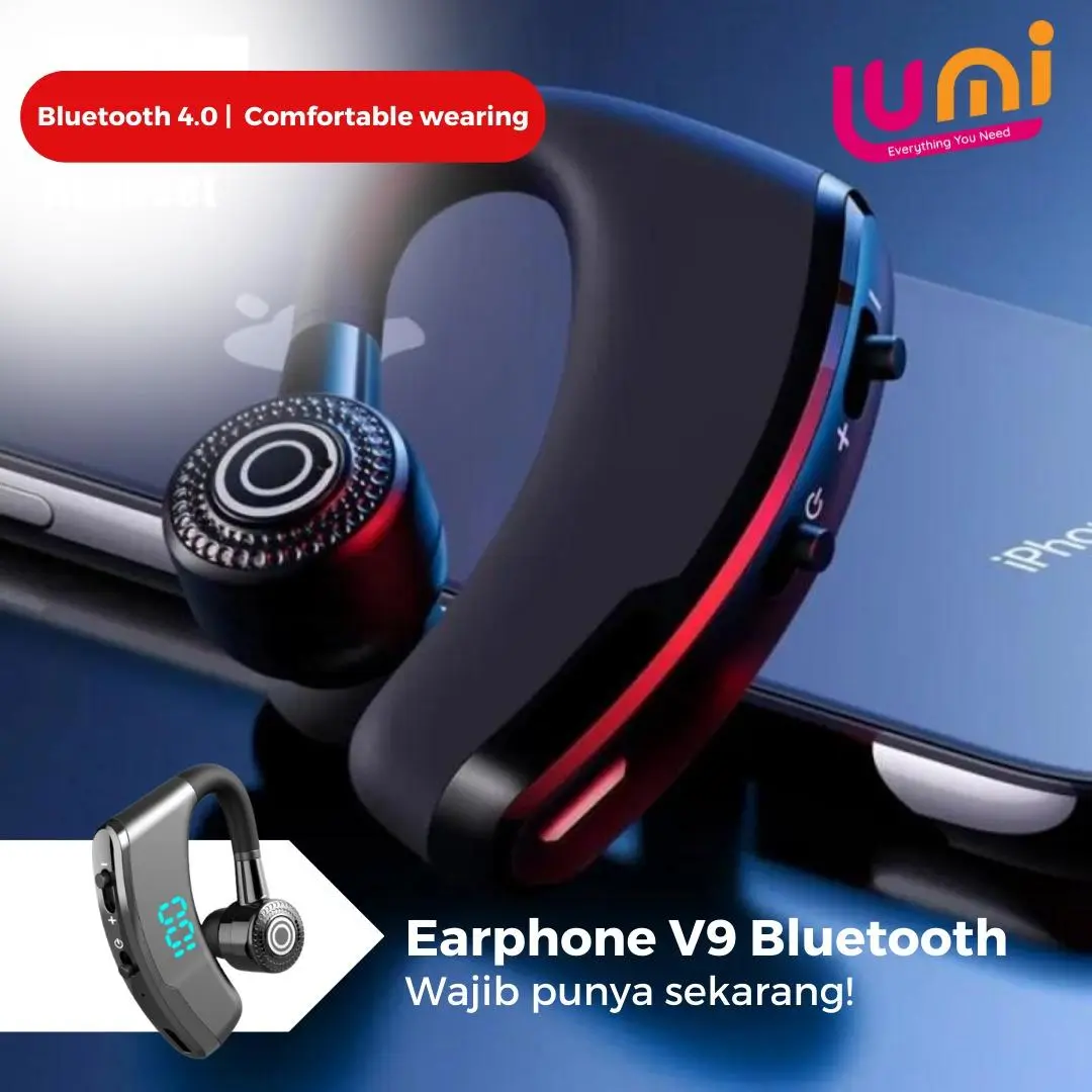 V9 Earphone Bluetooth Headset Bluetooth Wireless Terbaru