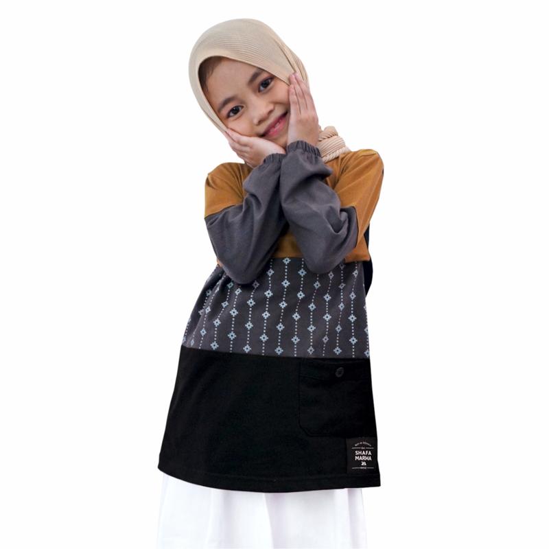 Product Introduction of Shafamarwa Kaos set Couple Keluarga Baju Atasan Tunik Sarimbit Family rekomendasi Lebaran Ayah Ibu Wanita dan Anak Cowok Cewek SM101 Hitam Muslim Pasangan Dewasa Katun 20