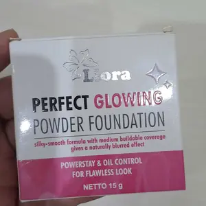 [NEW PACKAGING] Liora Perfect Glowing Powder Foundation 15g I 2in1 Foundation + Setting Powder Long Lasting & Blur Effect
