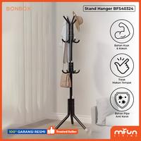 Gambar Bonbox Gantungan Baju Tiang Berdiri Serbaguna Stand Hanger BFS40324 dari MiFun Living Kota Denpasar 1 Tokopedia
